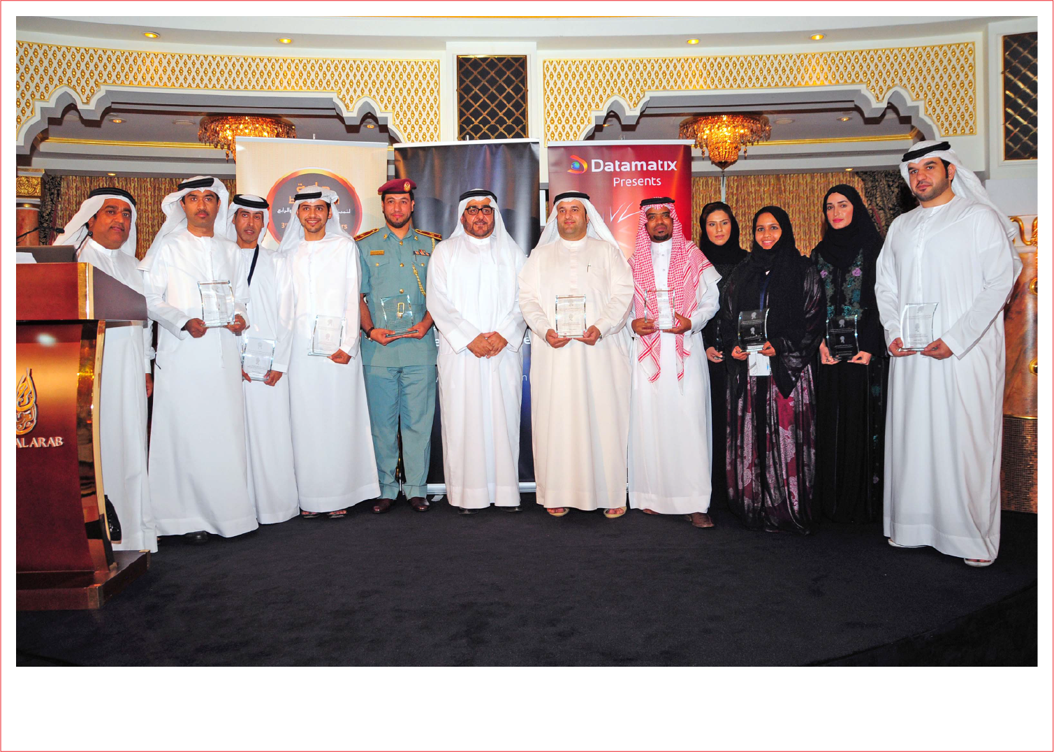 Honourees with awards at the ceremony